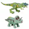 LEAN TOYS dinosaurus onderzoeksbasis-set met dinosaurusfiguren, toren, kooi en accessoires