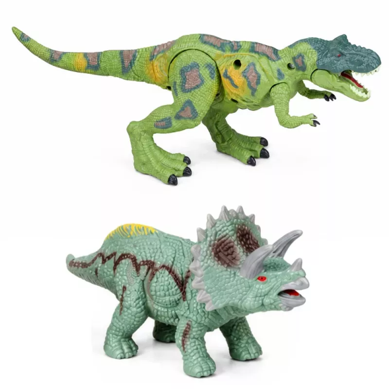 LEAN TOYS dinosaurus onderzoeksbasis-set met dinosaurusfiguren, toren, kooi en accessoires