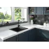 DEANTE ZQJ N11A 1-baks granieten spoelbak met afdruiprek, grafiet
