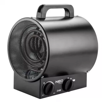 NEO TOOLS 90-065 elektrische heteluchtkachel RVS 2000 W zwart