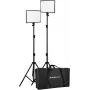 Nanlite LUMIPAD 25 2KIT bi-color LED-paneelkit met statieven en tas