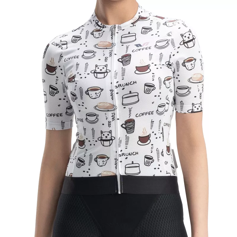 Dames fietsshirt Rockbros 15110005004 korte mouw M - wit