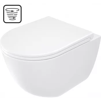 DEANTE WC-pot met bril, frameloos - wervelspoeling
