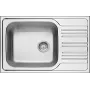 DEANTE ZEX 311B 1-baks RVS spoelbak met afdruiprek, RVS, omkeerbaar, 780x435 mm