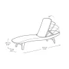 KETER Pacific ligstoelset 2 stuks + tafel bruin