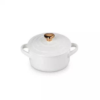 LE CREUSET Mini Cocotte steengoed vorm Ø10cm wit