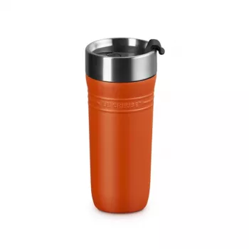 LE CREUSET thermobeker ON THE GO 350 ml oranje