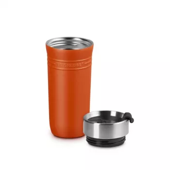 LE CREUSET thermobeker ON THE GO 350 ml oranje