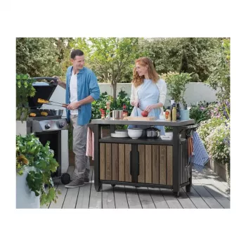 KETER grilltafel Deco Unity XL 207L walnoottint