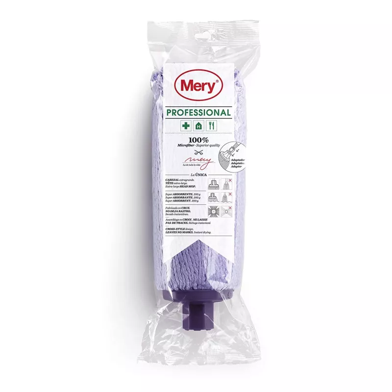 MERY vervangbare borstelkop microvezel Professional 26,5cm 200gr