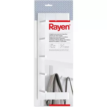 RAYEN Deurhaken om op te hangen / 5 haken / wit
