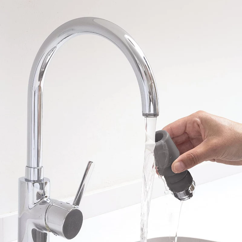 RAYEN 01083003 Verstelbare kraanwaterfilter – Meertraps keramisch, actief kool & PP-katoen, gereedschapsloze installatie, universele pasvorm