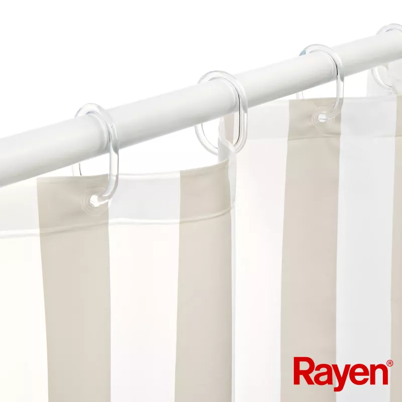 RAYEN Douchegordijn 180x200cm wit/beige, PEVA
