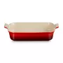 LE CREUSET Rechthoekige ovenschaal Heritage aardewerk 32x24cm / 4L rood