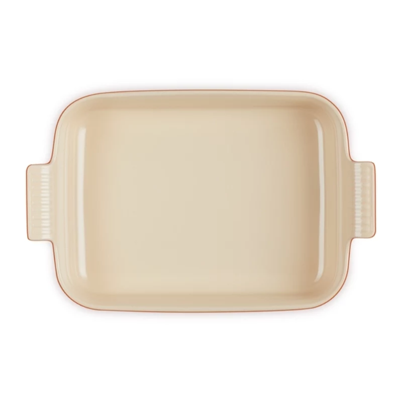 LE CREUSET Rechthoekige ovenschaal Heritage aardewerk 32x24cm / 4L rood
