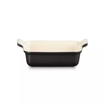 Le Creuset Rechthoekige Heritage Stoneware 19x14cm / 1,1L zwart