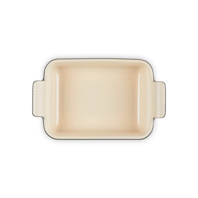 Le Creuset Rechthoekige Heritage Stoneware 19x14cm / 1,1L zwart