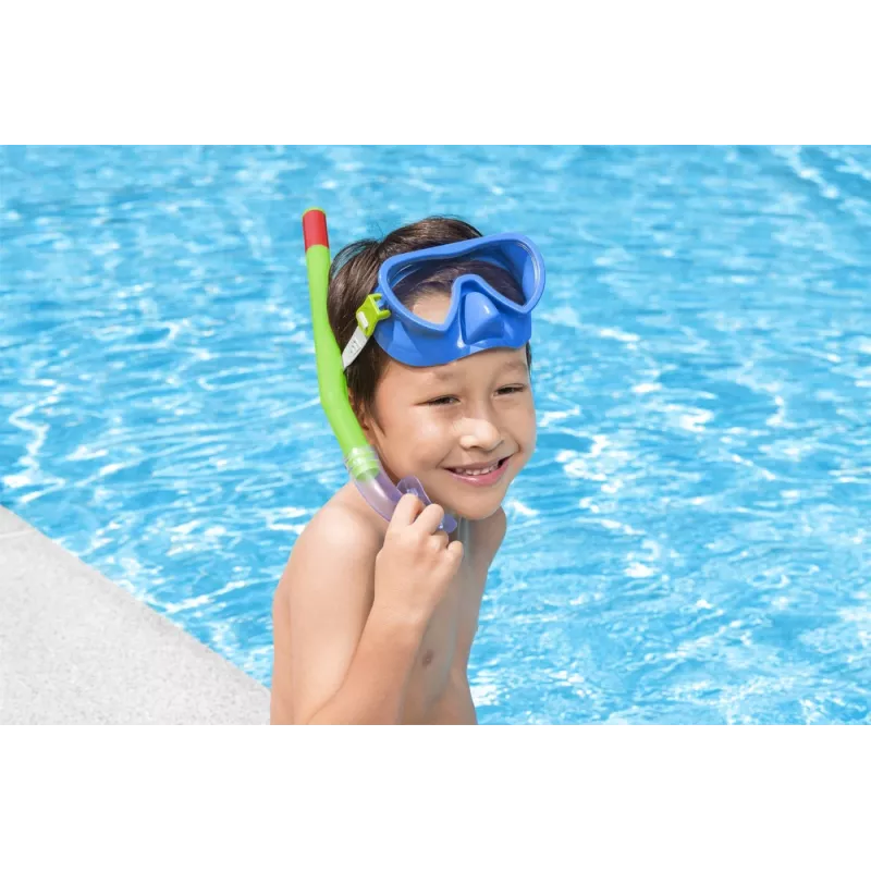 Groene en blauwe duikmasker met snorkel Bestway 24036