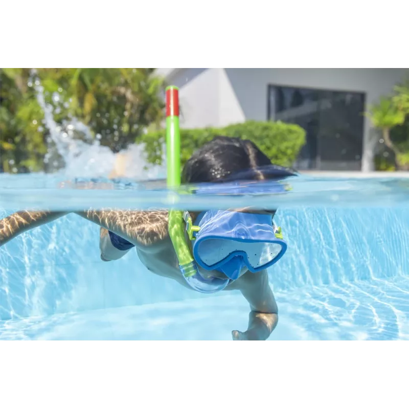 Groene en blauwe duikmasker met snorkel Bestway 24036