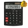 REBELL RE-8118-12 BX halftafel-zakrekenmachine, 12-cijferig gekanteld LCD, dual power solar & batterij, zwart