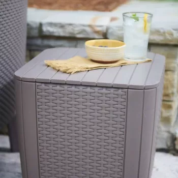 KETER tuintafel/opbergbox Luzon Flat Wicker beige