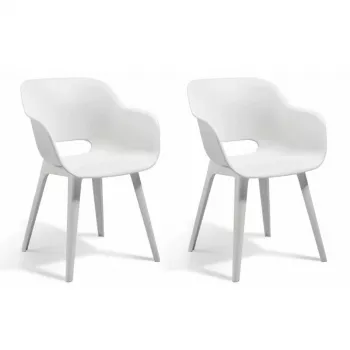 KETER tuinstoelen 2 stuks Akola wit