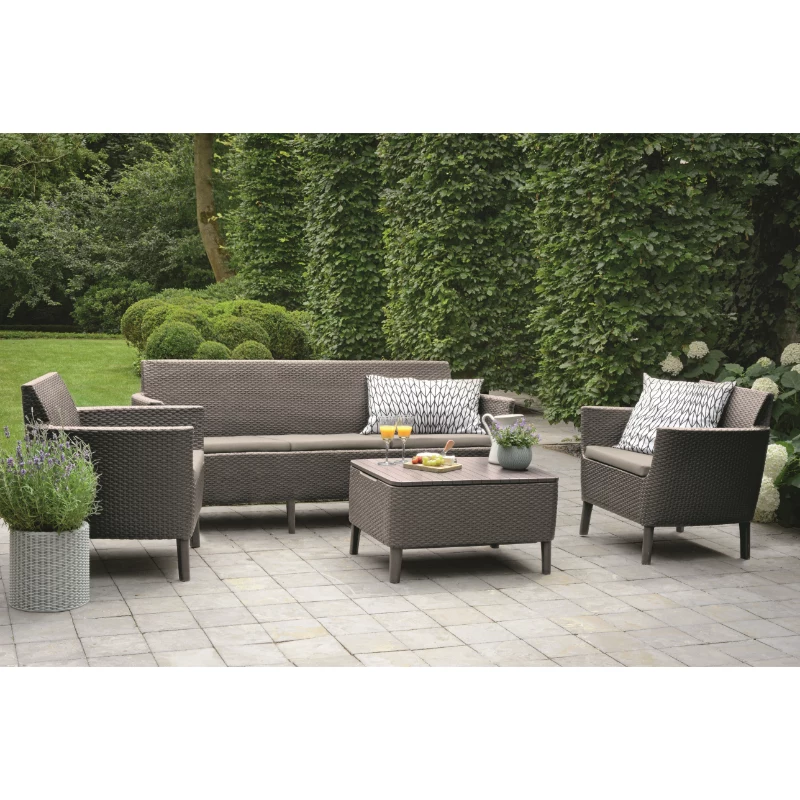 KETER tuinmeubelset Salemo 3-zits set beige