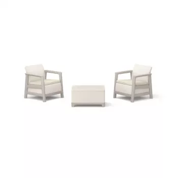 KETER tuinmeubelset Scandi Linea balkonset kiezelgrijs/lichtbeige