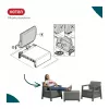 KETER tuinmeubelset Scandi Linea balkonset kiezelgrijs/lichtbeige