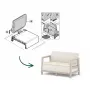 KETER tuinbank tweezits Scandi Linea 2-zits bank kiezelgrijs/lichtbeige