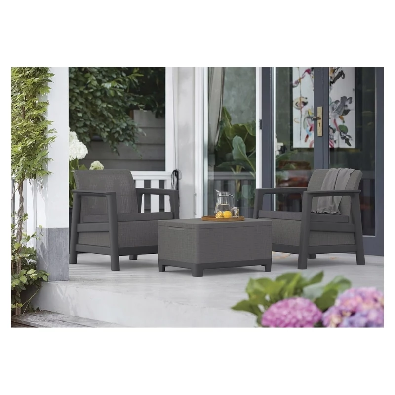 KETER tuinmeubelset Scandi Linea balkonset grijs