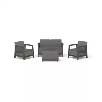 KETER tuinmeubelset Scandi Linea 2-zits set grijs
