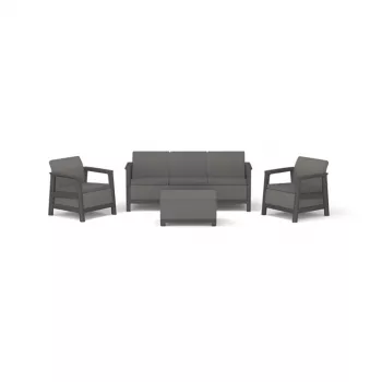 KETER tuinmeubelset Scandi Linea 3-zits set grijs