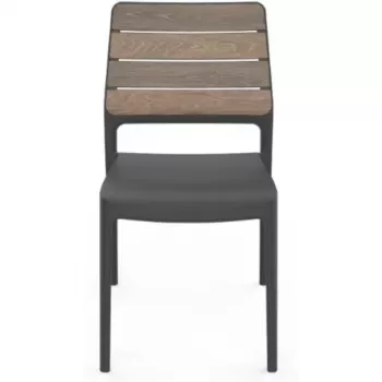 KETER tuinstoel Deco Porto walnoot/grijs