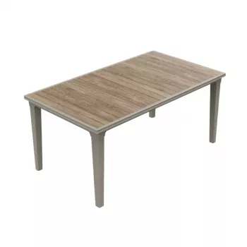 KETER tuintafel Deco Futura essenhouttint/beige