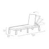 KETER Atlas ligstoel met kussen lichtbeige