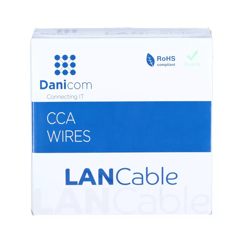 DSIT CAT5e U/UTP 50m massieve kabel CCA op rol, grijs (DC-UTP5CCA50S-GRY)
