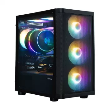 Zalman M4 SE zwart mATX mini tower pc-behuizing met 6x 120mm FRGB-ventilatoren
