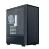 Zalman S6 ATX Mid Tower pc-behuizing, 3 x 140mm + 1 x 120mm vaste RGB-ventilatoren, gehard glas, zwart