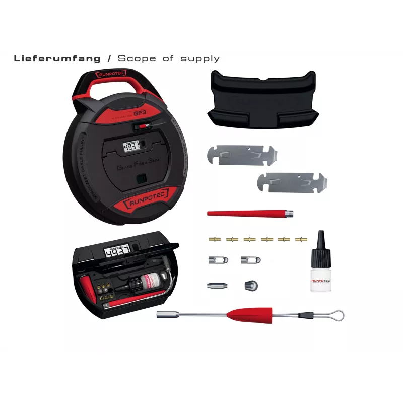 Runpotec kabeltrekapparaat GF3 band-l.20m buig-r.38mm met meterstand