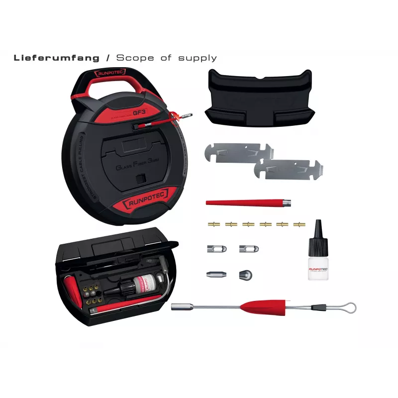Runpotec kabeltrekapparaat GF3 band-l.20m buig-r. zonder meterstand