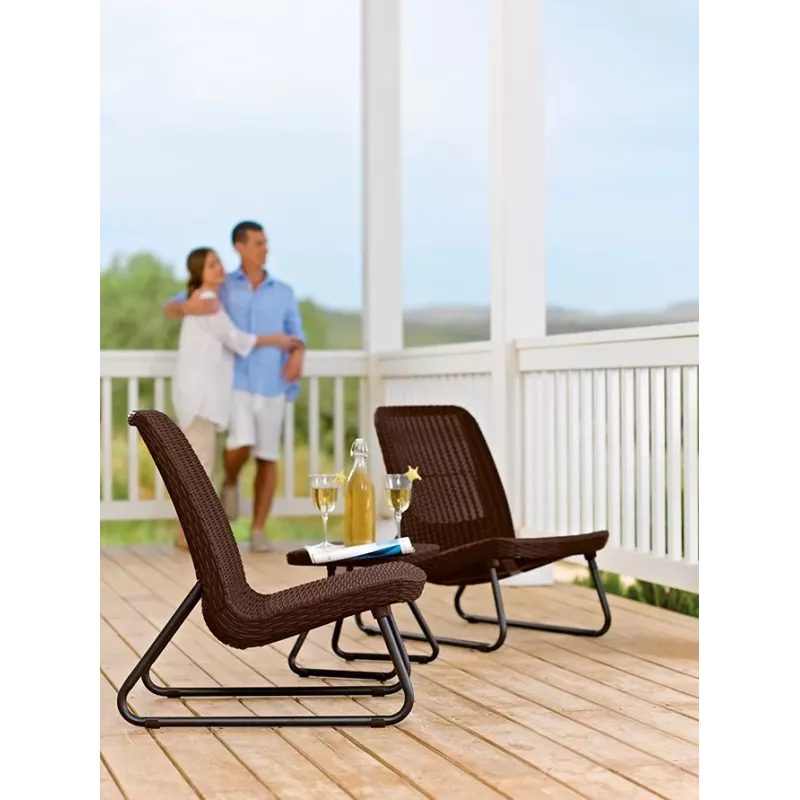 KETER tuinmeubelset Rio Patio Set bruin