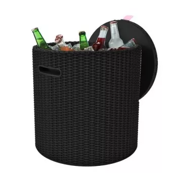 KETER tuintafel/opbergbox Cool Stool bruin