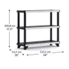 KETER 3-laags rek Fused 122,1x45,7x105,8cm zwart
