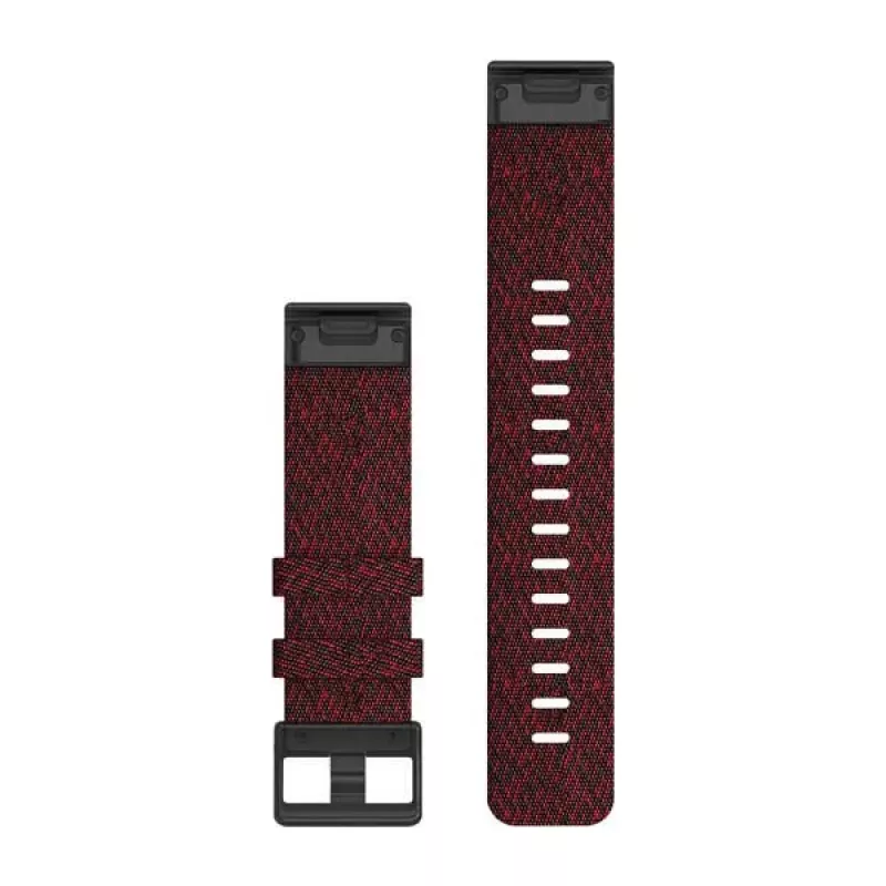 GARMIN accessoire, fenix 6 22mm QuickFit Heathered Red nylon armband