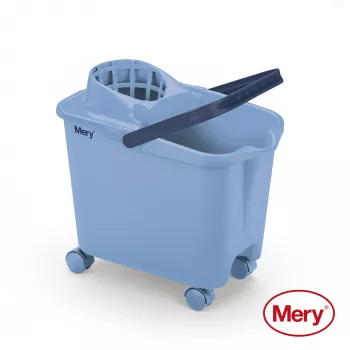 MERY emmer 14L met steekwielen blauw