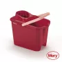 MERY emmer 14L met drukknop rood
