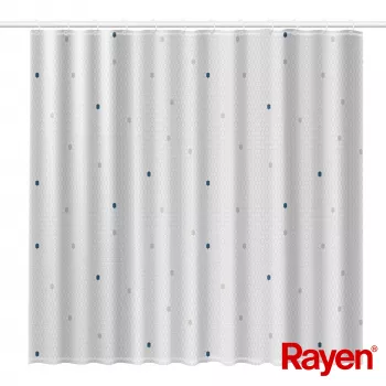 RAYEN Douchegordijn 180x200cm wit, polyester