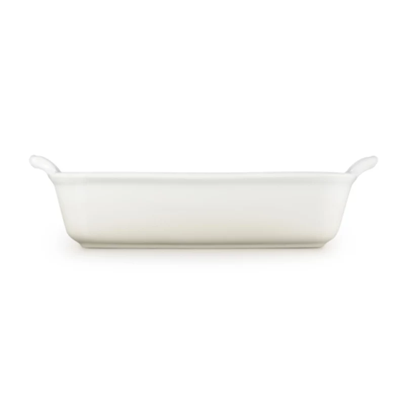 Le Creuset Rechthoekige Heritage aardewerk ovenschaal 26x19cm / 2,4L wit