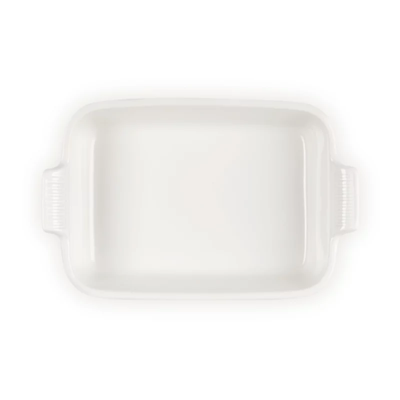Le Creuset Rechthoekige Heritage aardewerk ovenschaal 26x19cm / 2,4L wit